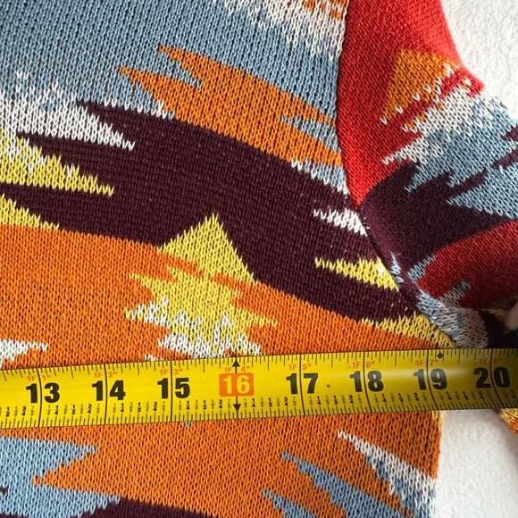 Sun Stone Mens Sweater Small Ranger Aztec Western Turtle Neck Knit Tribal Boho - Picture 8 of 14